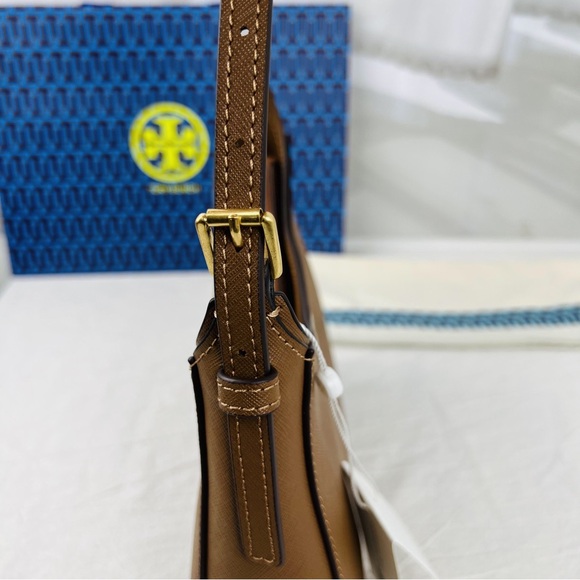 NWT Tory Burch Emerson Saffiano Leather Shoulder Bag in Moose 150258 main image 7